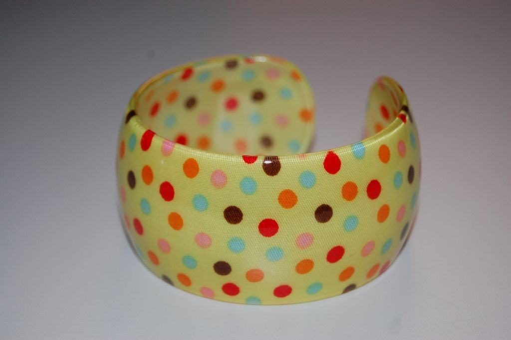 Polka dot bracelet yellow carei