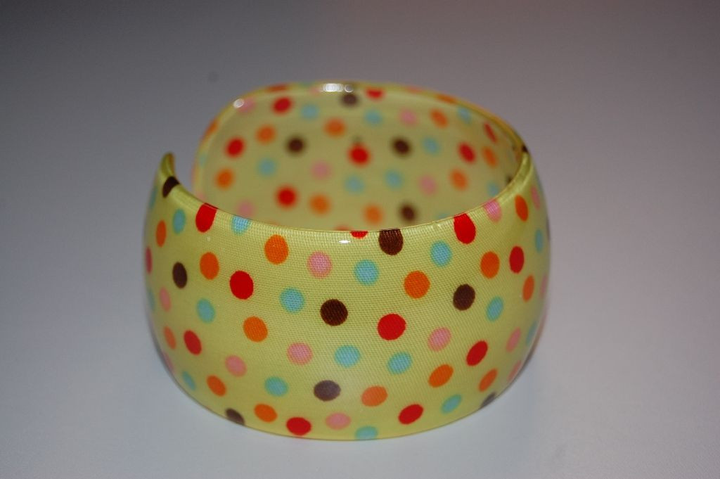 Polka dot bracelet yellow carei