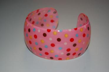 Polka dot bracelet pink carei