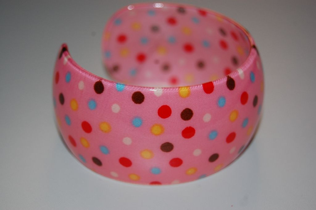 Polka dot bracelet pink carei