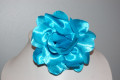 Played turquoise flower fabric