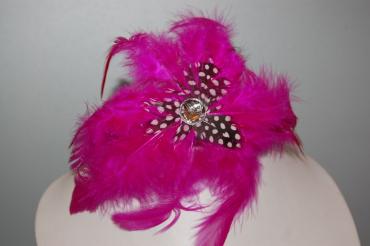Divine Fuchsia feather headband