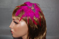 Divine Fuchsia feather headband