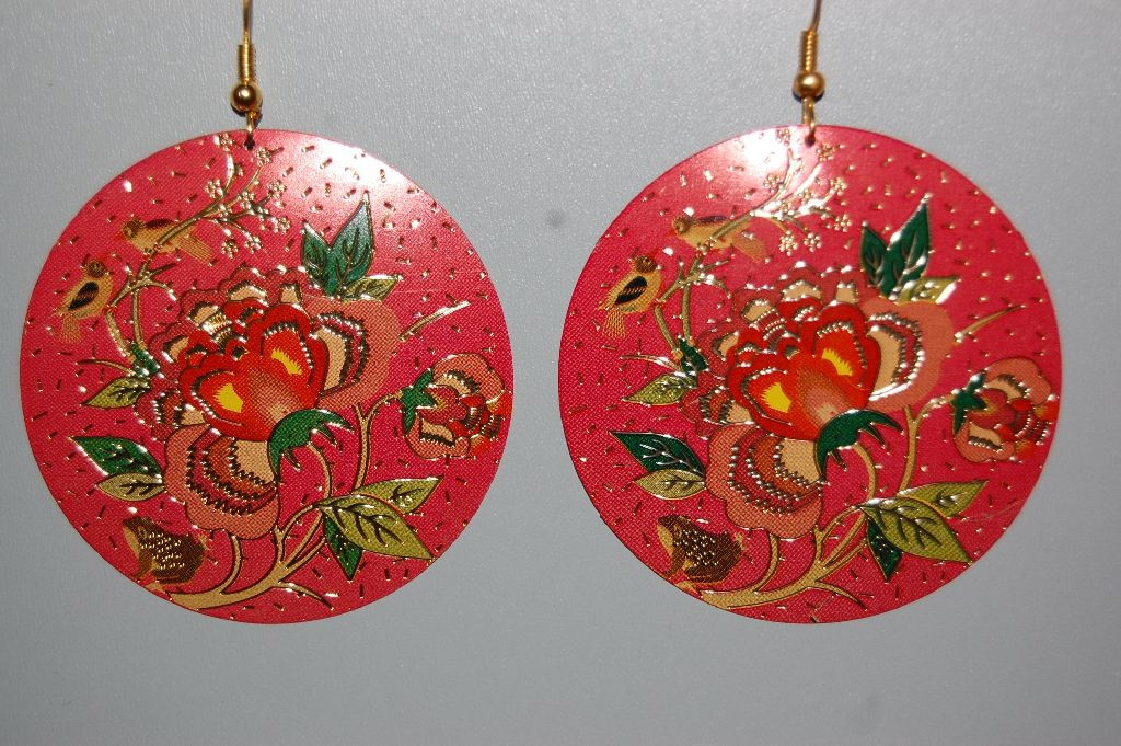 Earrings coral fauna