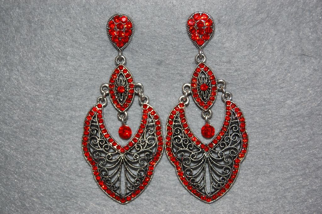 Pendientes Isis rojo