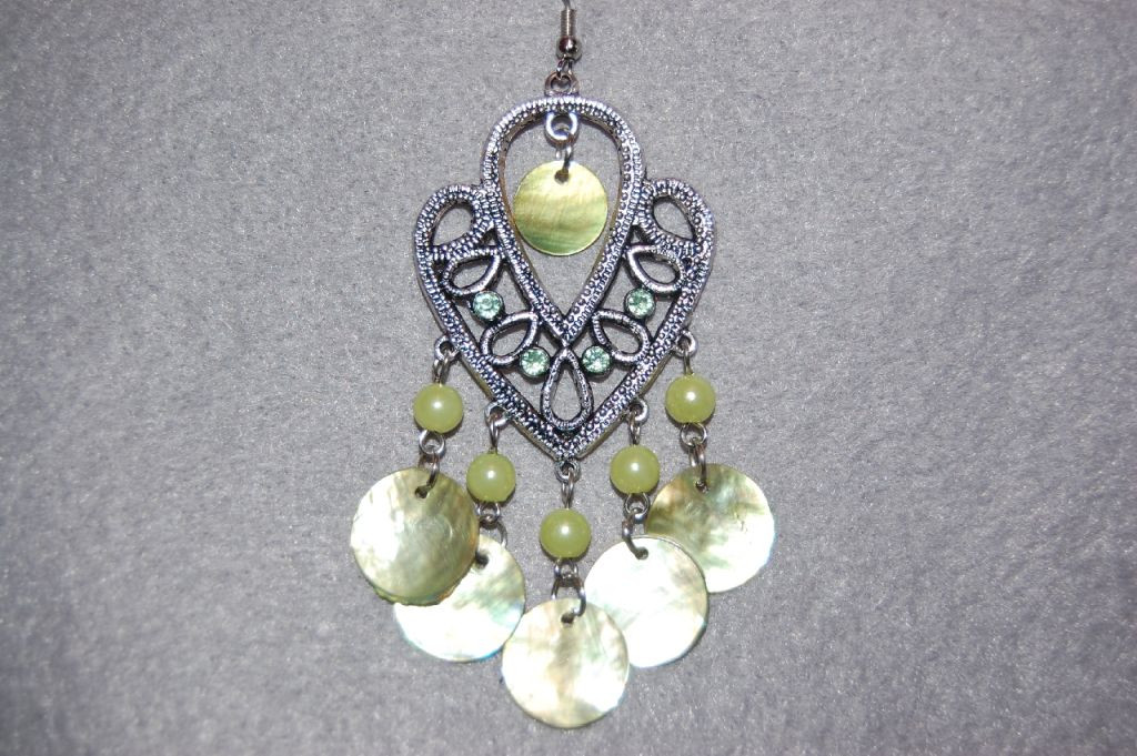 Pistachio and Pearl Earrings