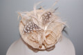 Played Hat beige pheasant feathers