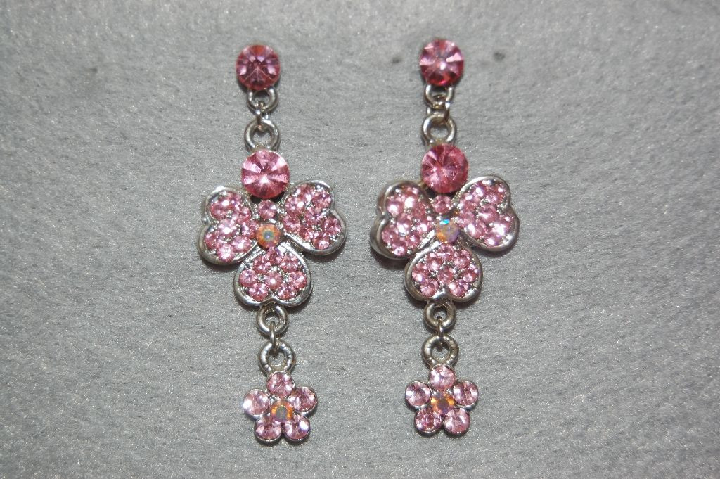 Pendientes brillos Soraia rosa