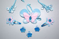 Set blue butterfly