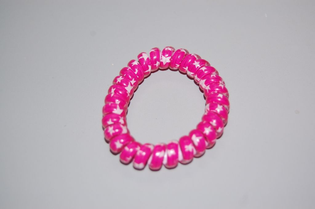 Fuchsia spiral bracelet star