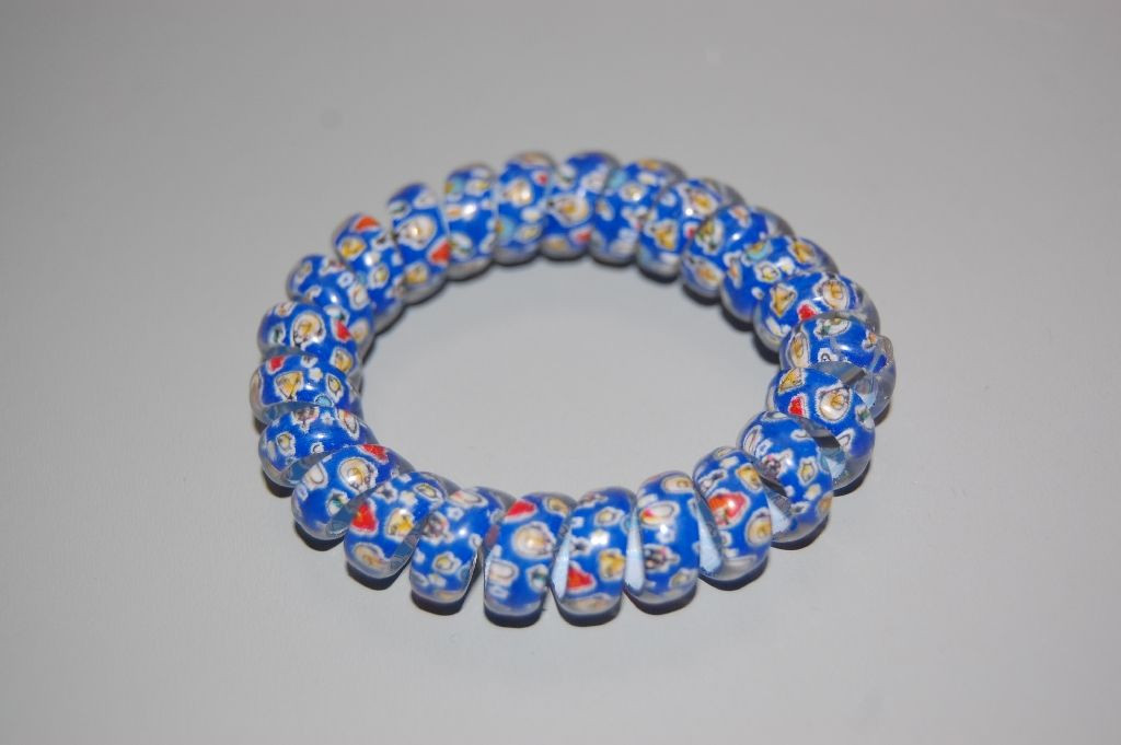 Blue spiral bracelet birds