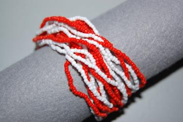 Pulsera Carmen blanca y roja