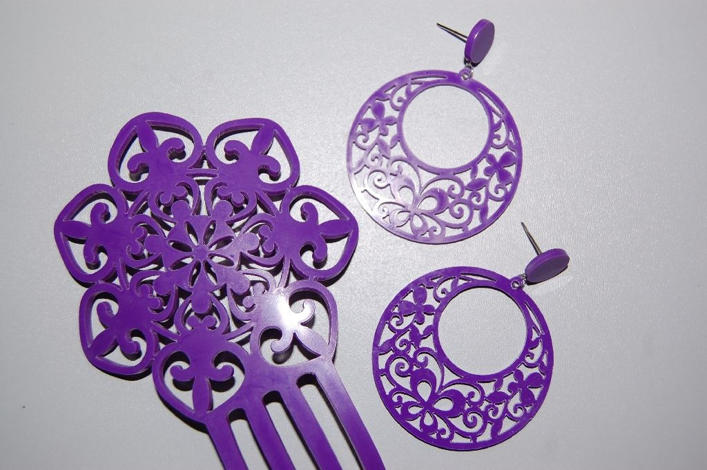 Conjunto flamenca niña morado