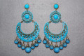 Pendientes Manzanilla turquesa