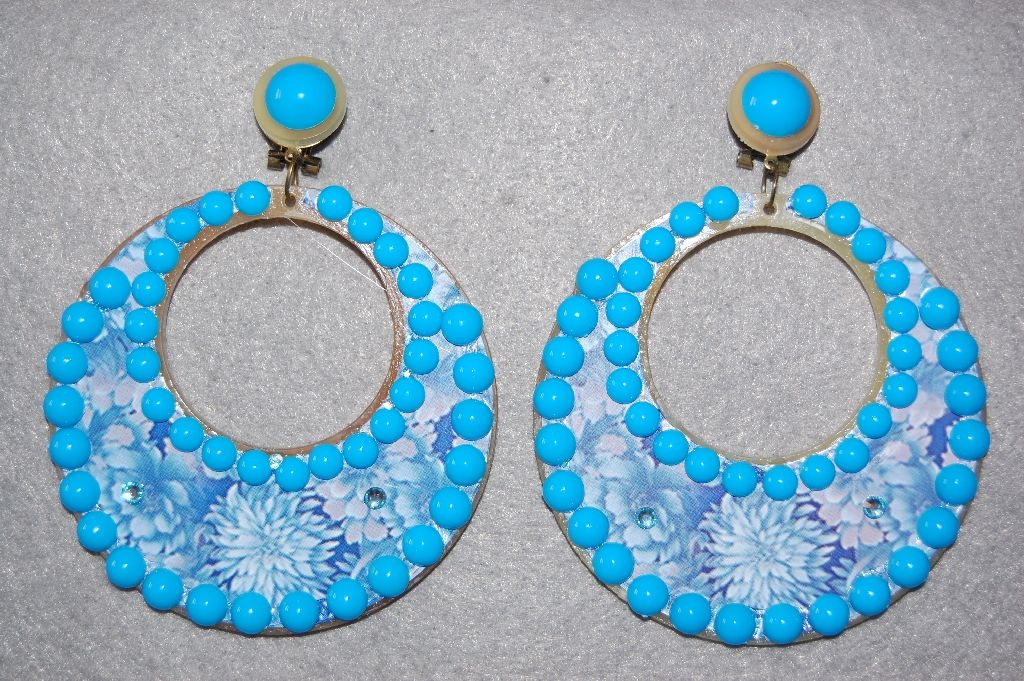 Earrings turquoise ball earrings