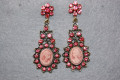 Pendientes camafeos coral