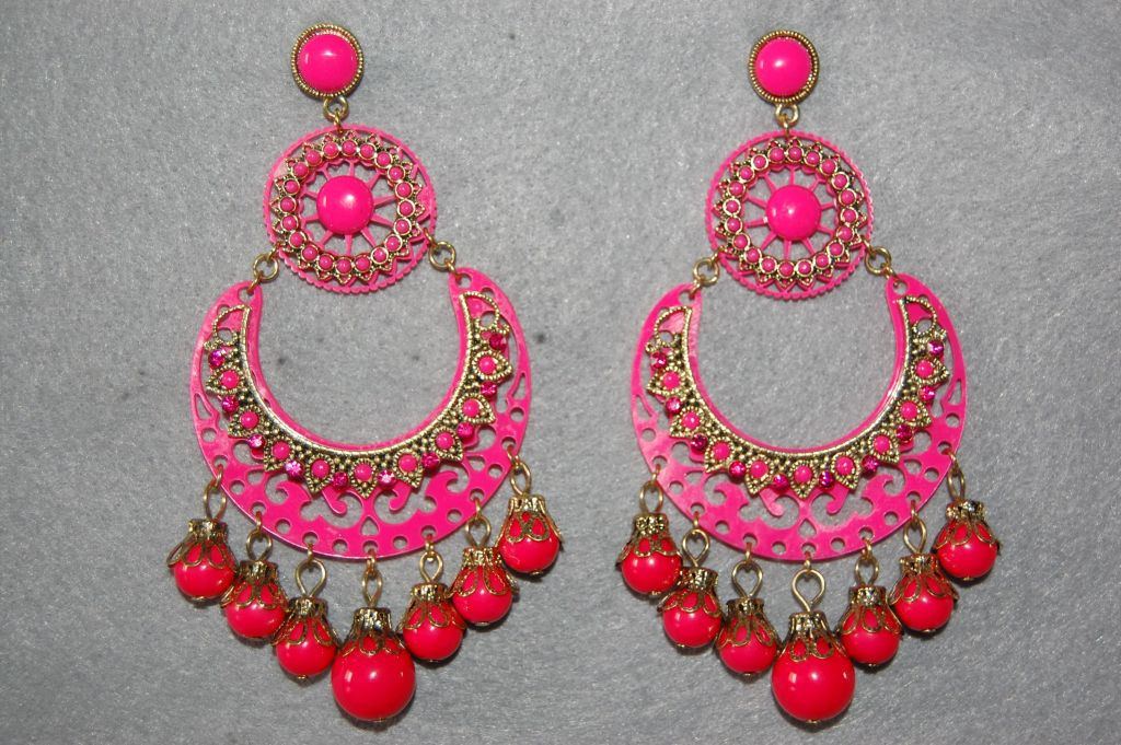 Pendientes lucero fucsia