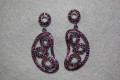 Earrings purple Crescent