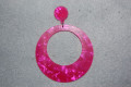 Pendientes aro Sevilla fucsia