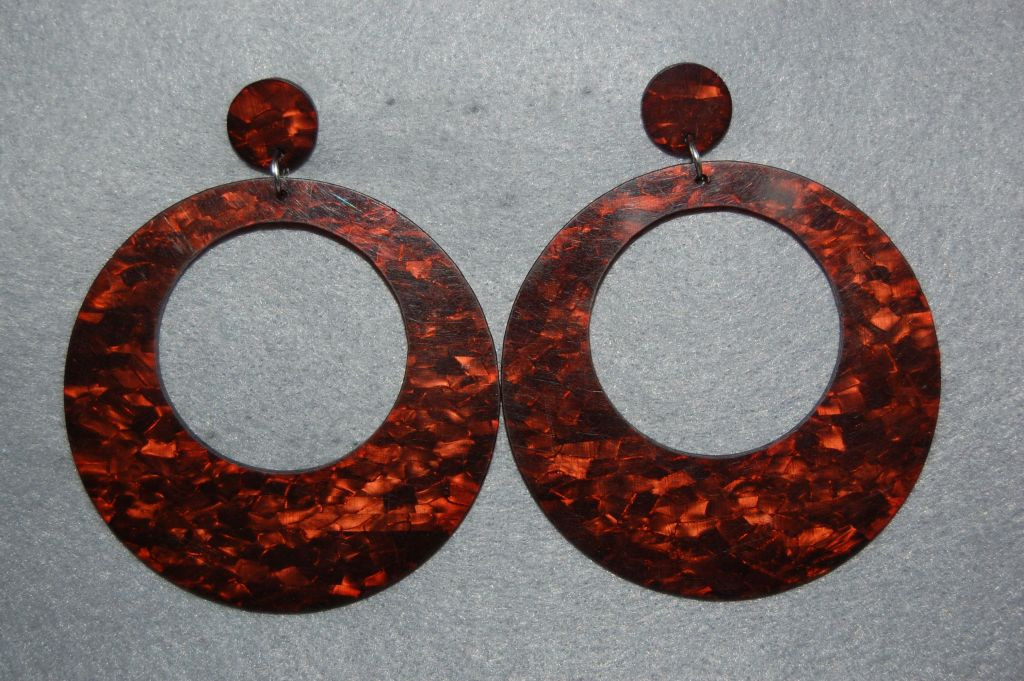 Earrings hoop Brown Seville