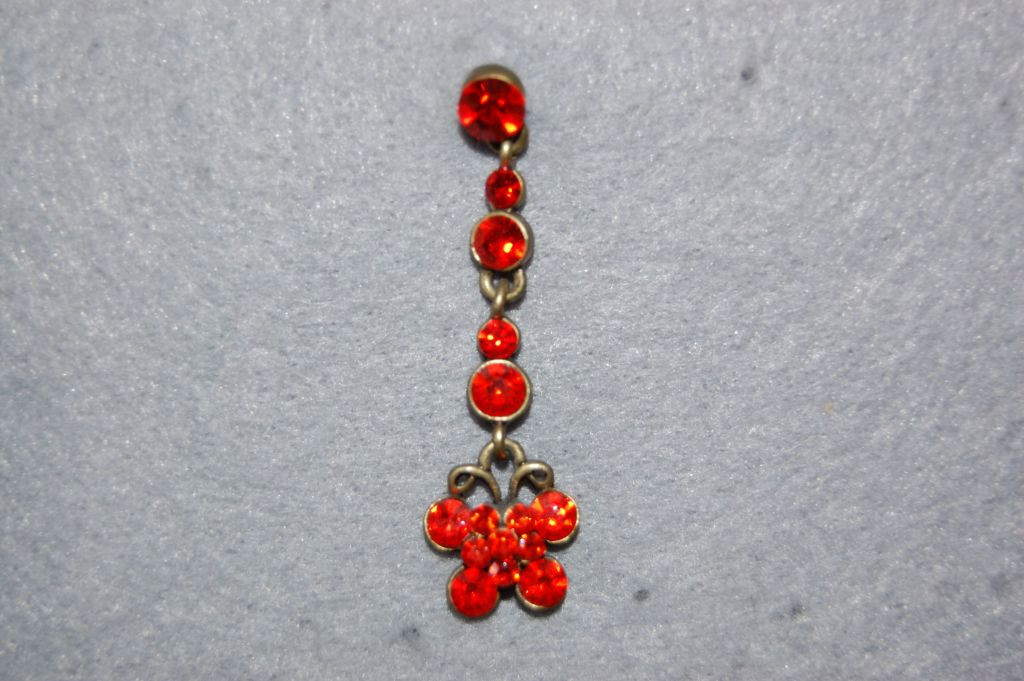 Red butterfly earrings