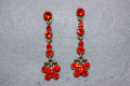 Pendientes rojo mariposa