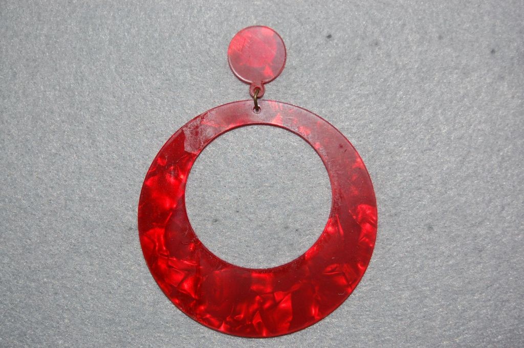 Earrings hoop red Seville