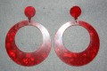 Earrings hoop red Seville