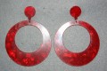 Pendientes aro Sevilla rojo