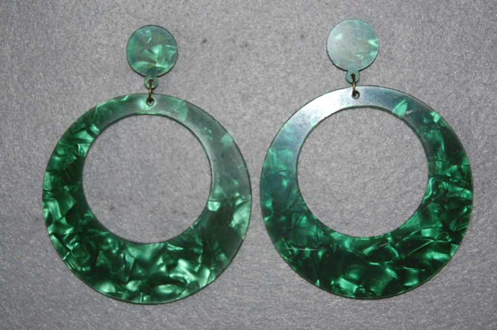 Earrings hoop green Seville