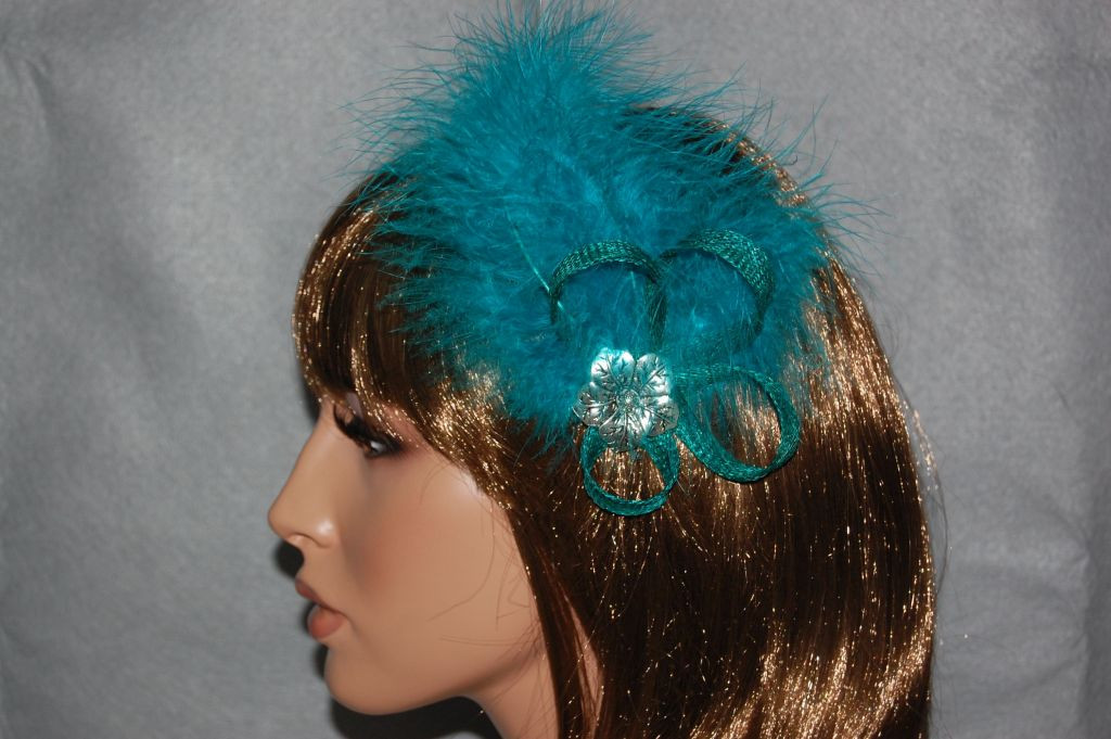 Headdress Sultana green water dark.