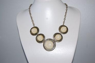 Maya gold and beige necklace