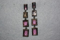 Pendientes lila largos 