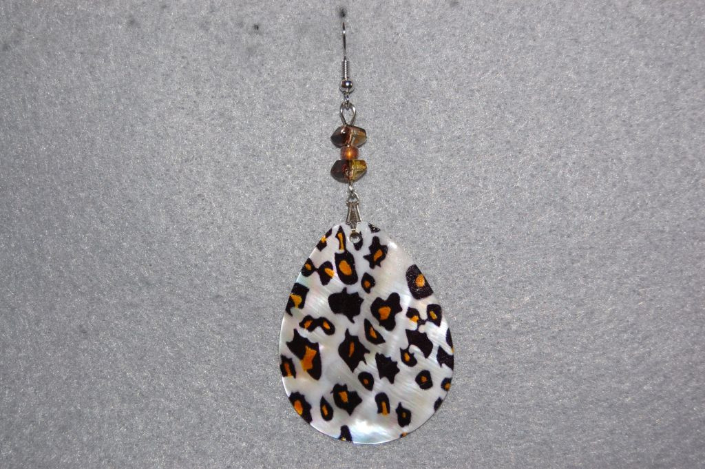 Earring Pearl Leopard