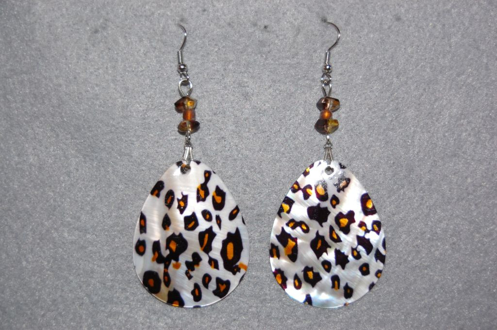 Earring Pearl Leopard