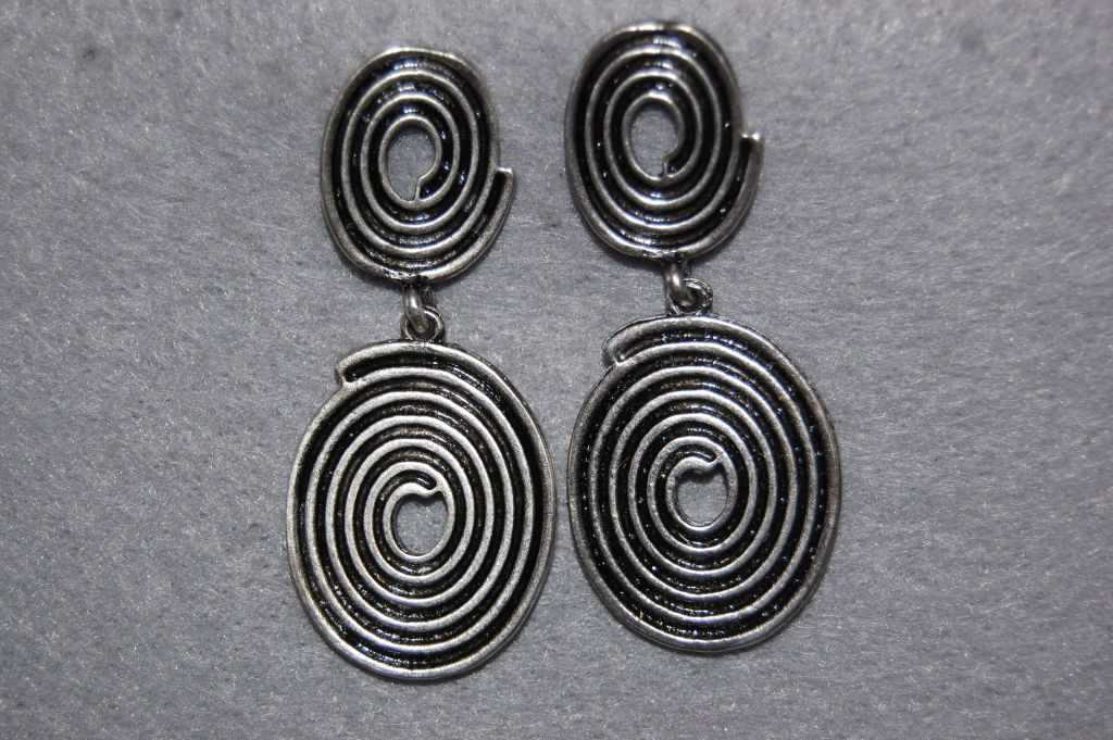 Pendientes espiral plata