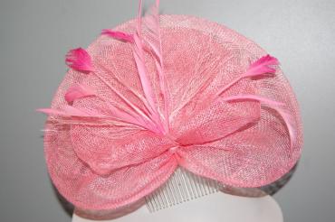 Tocado Rita rosa