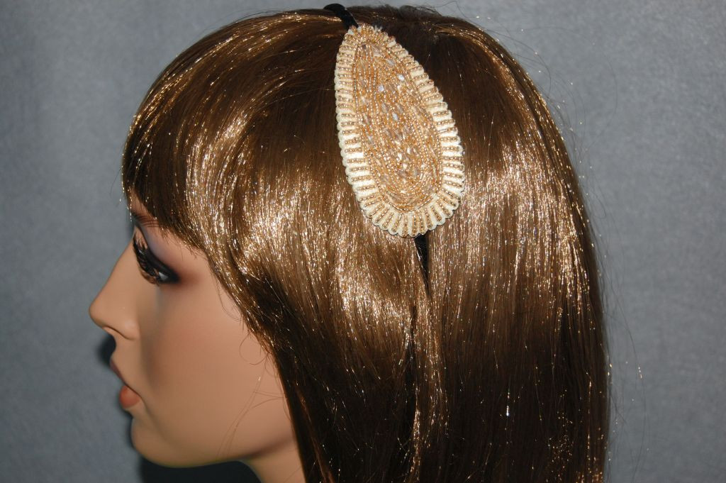 Headband Crystal gold leaf Headband Crystal gold leaf