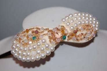 Diadema Cristal y perlas