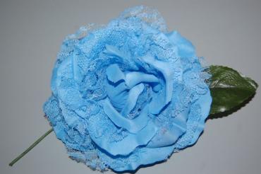 Flor abanico azul claro