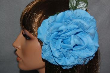 Flor abanico azul claro