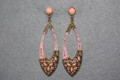 New pink night earrings