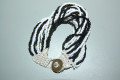 Pulsera Carmen blanca y negra