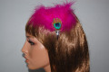 Diadema Royal plumas fucsia