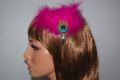 Fuchsia feathers Royal headband