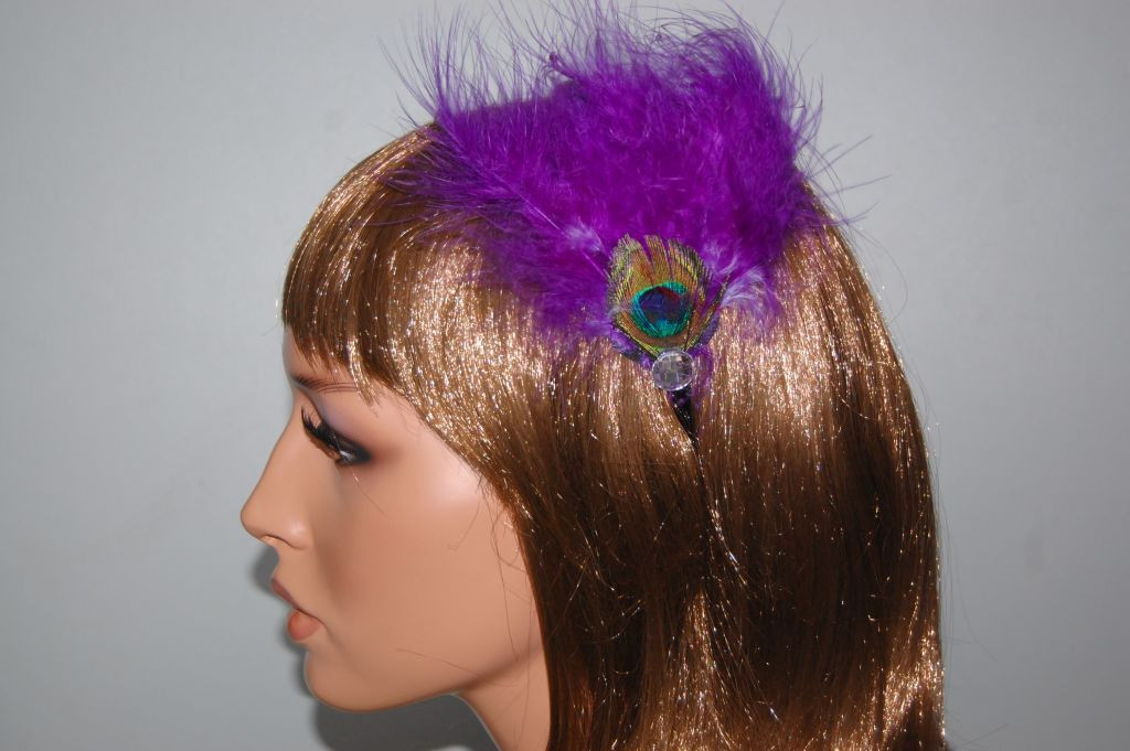 Purple feather Royal headband