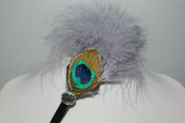 Royal headband feathers silver