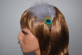 Royal headband feathers silver