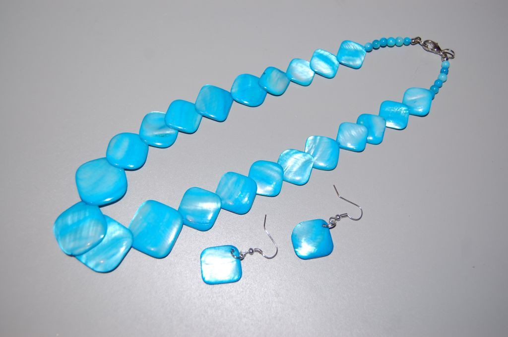 Conjunto nacar turquesa