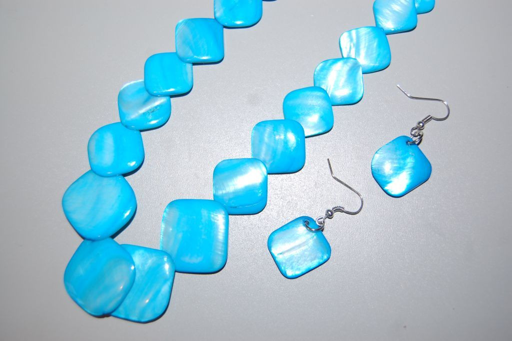 Conjunto nacar turquesa